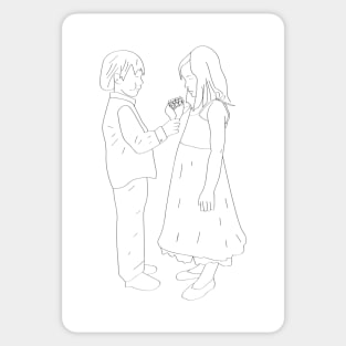 boy and girl  Couple Doodle style Sticker